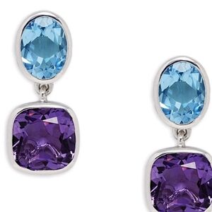 EFFY Amethyst, Blue Topaz & Sterling Silver Drop Earrings $990/Geniune Gemstones
